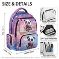 thumbnail image 5 of HELLHERO Panda Rose Print Daypack with Waterproof Lightweight Kids School Backpack, Multiple Compartments 17 Inch Travel Daypack for Back to School Elementary School Middle School, 5 of 8