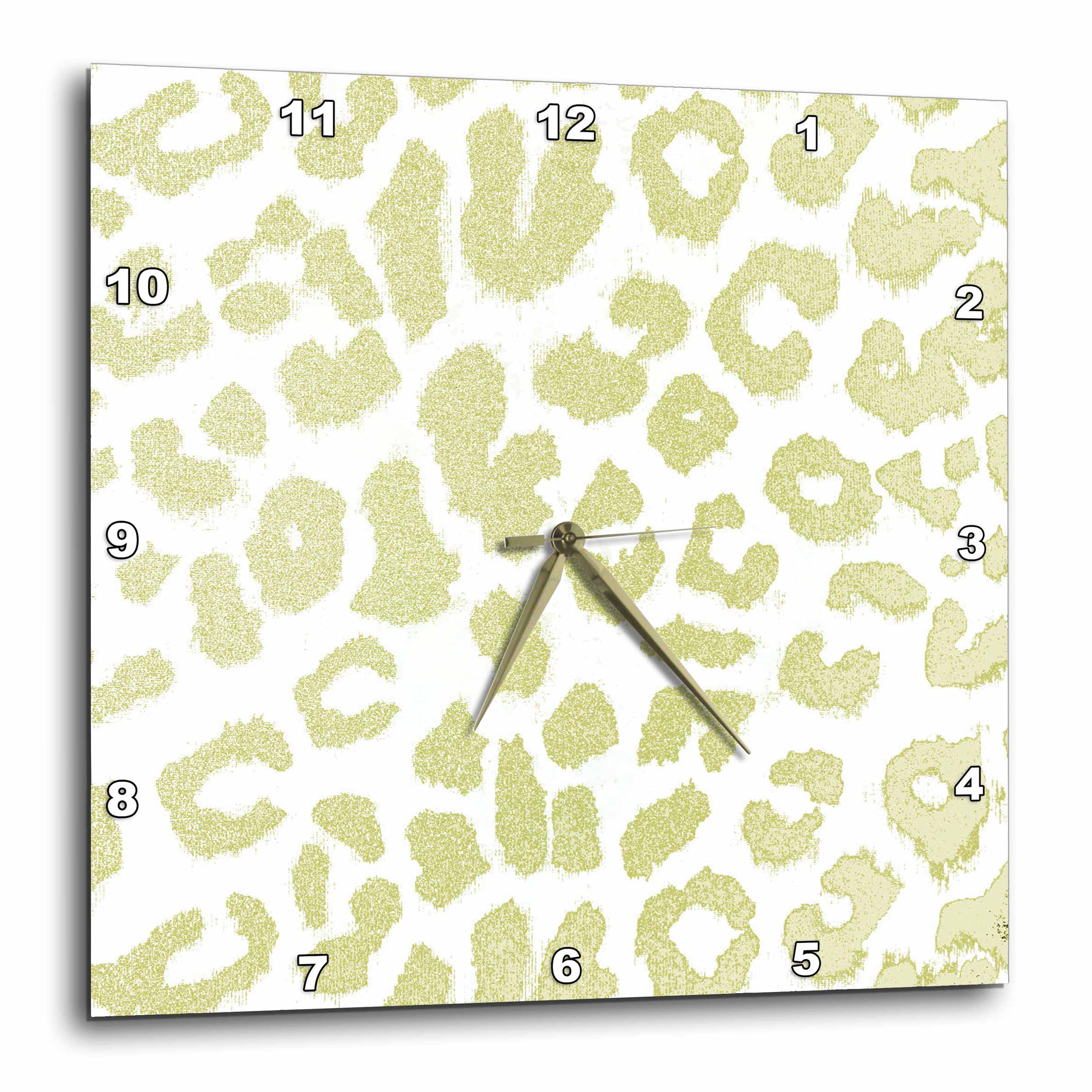 Wall Clock 3dRose Heart Leopard Print Animal Prints Fashion DPP_30870_1 10 by 10-Inch