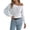 White #001, variant on Women's Off The Shoulder Sweater 2026 Fall Ribbed Knit Pullover, M