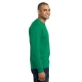 thumbnail image 3 of Port & Company Long Sleeve 50/50 Cotton/Poly TShirt (PC55LS) Kelly Green, 4XL, 3 of 6