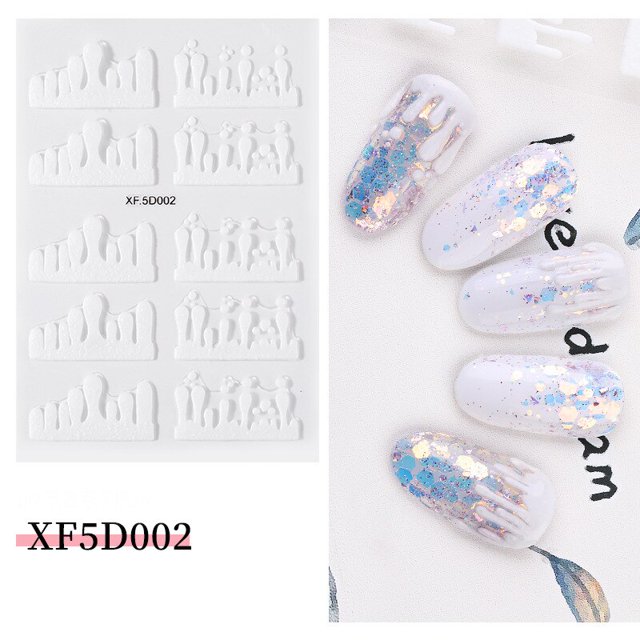 Pegatinas de uñas florales en 3D, pegatinas coloridas de flores pequeñas en escamas para decoración de uñas, deslizador de papel de planta para diseño de manicura DIY