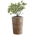 thumbnail image 5 of Wicker Banana Rope Tall Floor Planter with Metal Pot, Large, 5 of 6