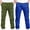 Blue, variant on Girls Stretchy Pants 2 Pack Boys Cargo Pants Elastic Waist Casual School Uniform Trousers Outdoor Sports Athletic Hiking Pants with Pockets Boys Cargo Pants White 6Y