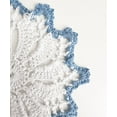 thumbnail image 5 of Fennco Styles Handmade Crochet Cotton Whirlwind Two-Tone Doily 6" Round, 1-Piece - Aqua Drink Coaster for Everyday Use, Holiday, Farmhouse Décor, Cocktail, Tea Party and Special Occasion, 5 of 7
