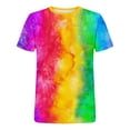thumbnail image 4 of Dvprdro Men's Tie Dye Short Sleeve T-shirts Fashion Trendy Crew Neck Pullover Tops Casual Gym Sport Workout Tee Multicolor XXXL, 4 of 5