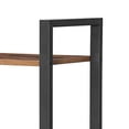 thumbnail image 2 of 4 Tier Wood and Metal Bookcase with Criss Cross Back, Rustic Brown and Black, 2 of 6