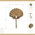 thumbnail image 4 of Cheungs 6117GD Mythra Seashell Cast Iron Wall Hook - Golden, 4 of 7