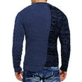 thumbnail image 4 of Men Color Patchowork Slim Sweater Casual Pullovers, 4 of 5