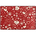 thumbnail image 4 of SKYSONIC Valentine Day Hearts Non-Slip Area Rug, Love Pattern Floor Carpet Comfort Floor Mats Decor for Indoor Front Porch,Living Room, Bedroom,Kitchen,72"x48", 4 of 5