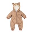 thumbnail image 2 of Newborn Baby Romper Winter Thicken Cotton Jumpsuit Infant Onesie Fleece Lining Hooded Rompers for Boy Girl Clothes Kids Outfit, 2 of 20