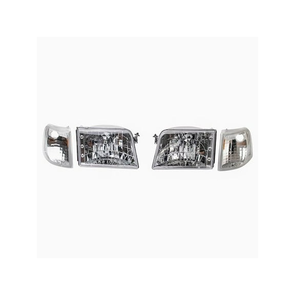 Headlight Set 4 Piece - Compatible with 1993 - 1997 Ford Ranger 1994 1995 1996