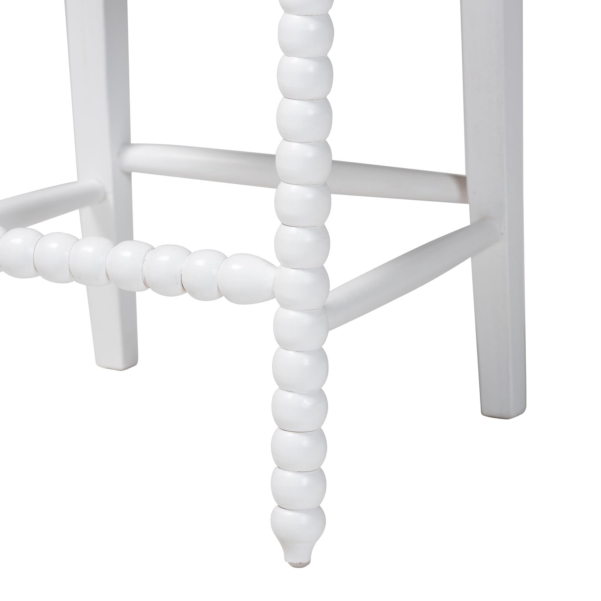 bali & pari Deya Traditional Counter Stool, Counter Height, White