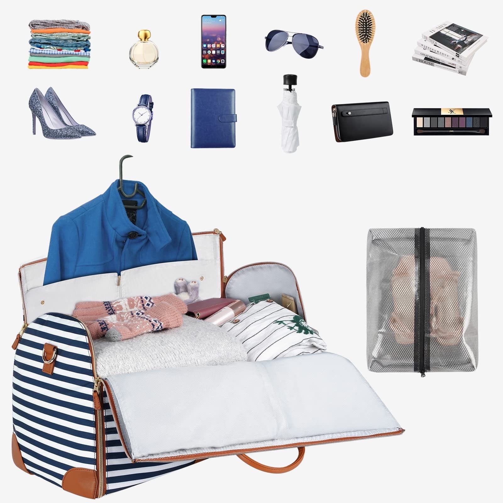 Hxlamzoo Travel Bag, Garment Bags for Travel, Carry On Garment Bag, Large Capacity Multifunctional Storage Bag, Various Colors