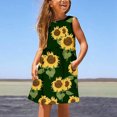 thumbnail image 3 of Odeerbi Kids Dress Toddler Girls Tank Dress Leopard A-Line Dress Cute Sweet Print Sleeveless Dress Spring Summer Daily Holiday Vacation 2025 Casual Dress Olive Green, 3 of 6