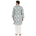 thumbnail image 4 of Atasi Indian Designer Kurta for Men Printed Long Sleeves Summer Ethnic Long Shirt, 4 of 7