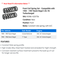 thumbnail image 2 of Front Coil Spring Set - Compatible with 1984 - 1987 Buick Regal 3.8L V6 Turbocharged 1985 1986, 2 of 2