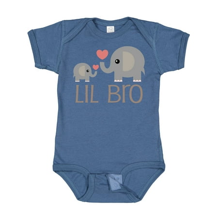 

Inktastic Lil Bro Matching Elephant Gift Baby Boy Bodysuit