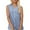 Light Blue, variant on Sleeveless Top Long Nylon Tops Women Women's Casual Solid Color Sleeveless Button Up Stand Collar Top