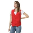 thumbnail image 4 of TOPTIE Unisex Button Vest Work Wear Uniform Vest-Red-XXL, 4 of 9
