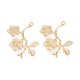 thumbnail image 1 of 304 Stainless Steel Pendants Laser Cut Plum Blossom Branch Golden 29x23x2mm Hole: 1.4mm, 1 of 2
