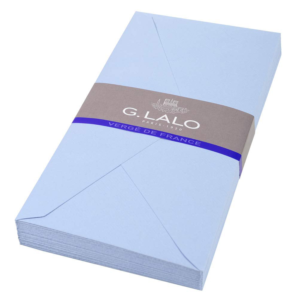 4 1/8 x 9 1/2" Script Blue #10 Parchment Envelopes 25 Per Pack 