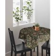 thumbnail image 4 of Sage Green Floral Suqare Tablecloth - 54 x 54 Inch, Ethnic Tribe Abstract Art Flowers Waterproof & StainResistant Tablecloth, Washable Oil-proof Table Cover for Dining/Party/Wedding/Camping/Buffet, 4 of 9