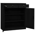 thumbnail image 5 of vidaXL Armoire de Bureau Noire 90x40x102 cm Acier, 5 of 5