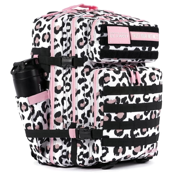 Wolfpak 45L Backpack Leopard Pink Zip - Walmart Business 