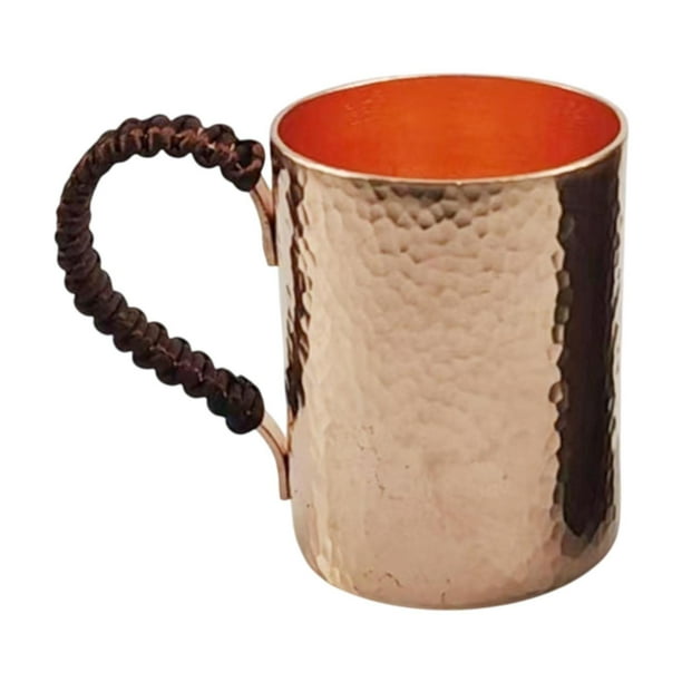 Taza de café de cobre, taza de cerveza, artículos de bar, artículos de té hechos a mano, taza de agua, taza para beber para agua fría y caliente, Oro