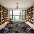 thumbnail image 2 of ODIKA 8'x10' Machine Washable Non-Slip Area Rug, Oriental Navy Blue High Traffic Rug, Blue, 1103104, 2 of 7