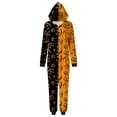 thumbnail image 4 of Aocisk Pyjama d'Halloween Familial Confortable avec Imprimé Mode à Capuche et Fermeture Éclair pour Maman Orange m, 4 of 4