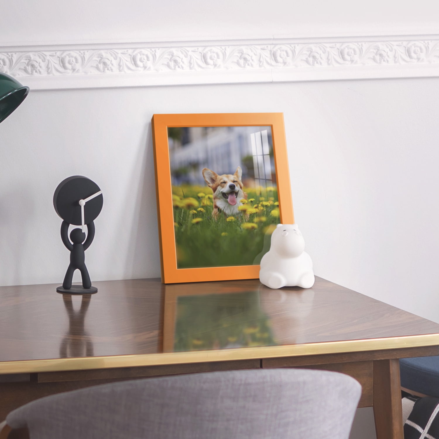 Modern 8 in. x 10 in. Orange Picture Frame (Set of 2)