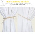 thumbnail image 6 of Gustavedesign 2Pcs Curtain Tieback Rope 27" Nylon Cord Curtain Tie Backs Holdbacks with 2 Metal Screw Hooks, Beige, 6 of 9