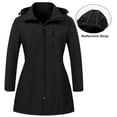 thumbnail image 3 of Chrisuno Womens Plus Size Lined Rain Jacket Women's Windbreakers Lightweight Hiking Women Fall Trench Coat Softshell Fleece Jackets With Hood Black 2X, 3 of 5