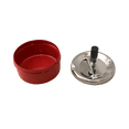 thumbnail image 2 of 2 Pack Push Down Metal Ashtray with Lid – Retro Spinning Smokeless Ashtray, Round Windproof Cigarette & Cigar Ash Tray, Red, 2 of 5
