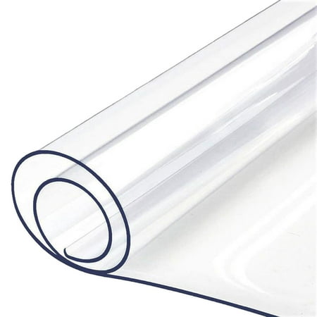 

VEAREAR PVC Table Cover 1mm Transparent Table Cover Water Resistant PVC Non-slip Tablecloth Protector