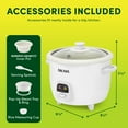 thumbnail image 5 of AROMA® 6-Cup Rice Cooker & Food Steamer with Bonded Granite® Nonstick Ceramic & Pop-Up Steam Tray - White, 5 of 9