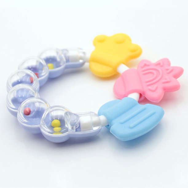 1 Pc Baby Rattle Teether Baby Molar Barbell Pacifier Toy