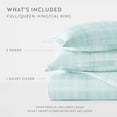 thumbnail image 3 of Duvet Cover Set - Ultra Soft & Breathable - Aqua Thatch for Twin Size Bedding by Comfort Canopy, 3 of 11