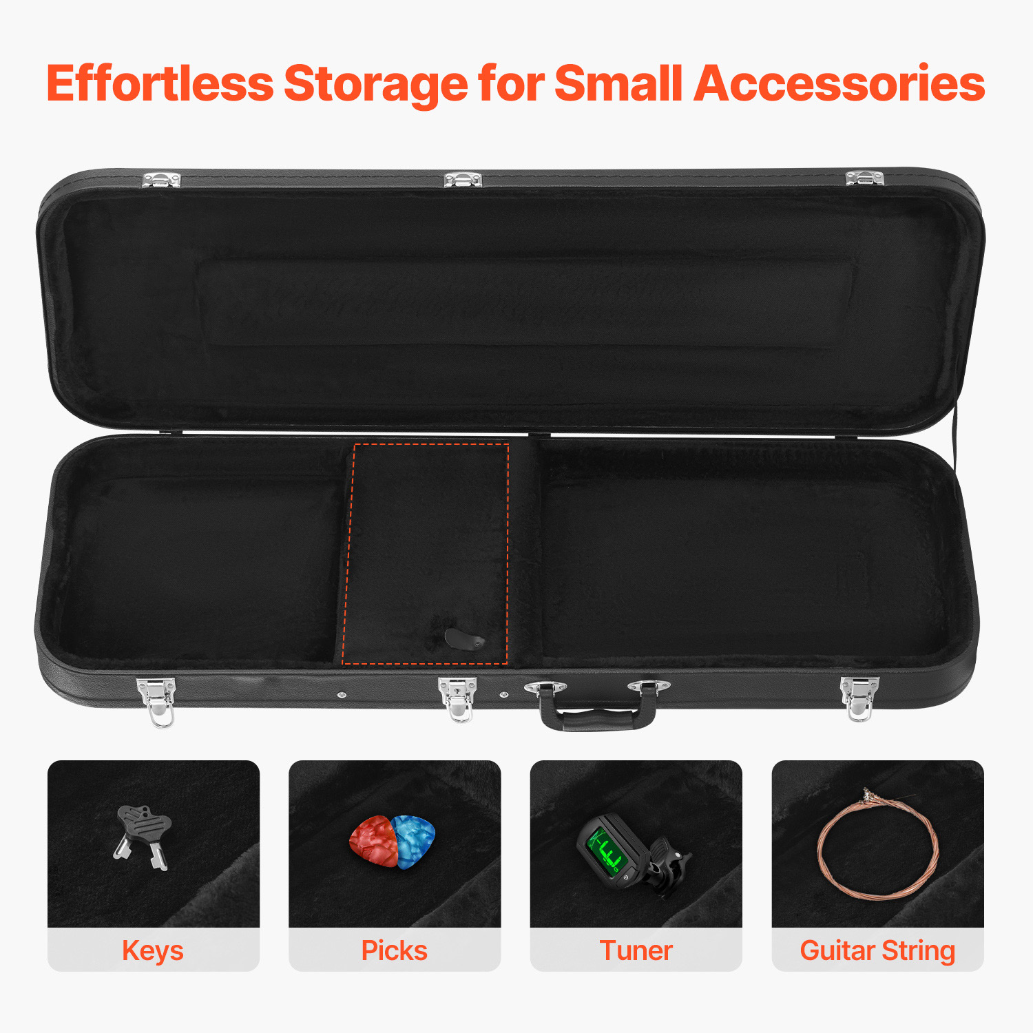 KFFKFF Electric Guitar Hard Case with Water-Resistant Shell photo 6