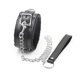 thumbnail image 4 of Furry Goth O-Ring Chain Punk Slave Leash Choker PU Rose Leather Collar Detachable Metal Collars Protect Neck for Women Men, 4 of 5