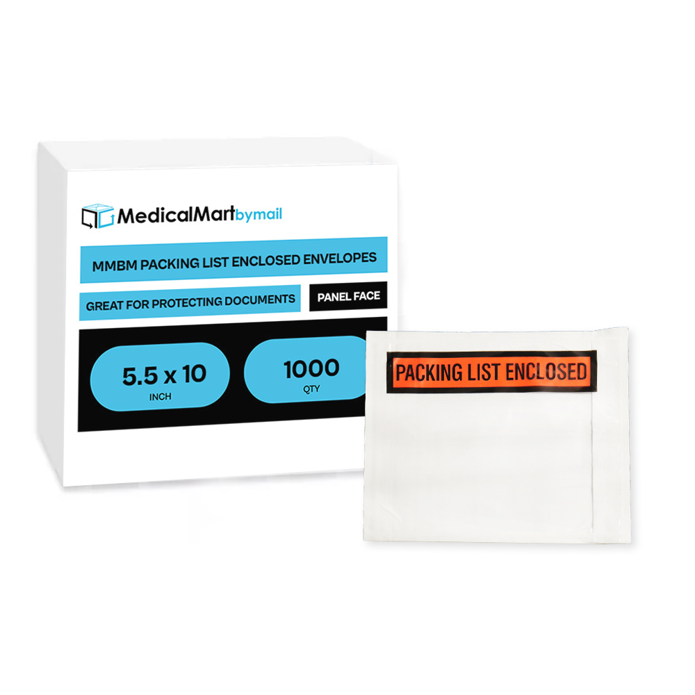 MMBM Panel Face Packing List Envelopes 5.5" x 10" Tear-Waterproof for Retail Mailing and Shipping 1000 Pieces