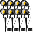 thumbnail image 1 of Luces LED para jardín SUNVIE 12W 900 lm impermeables, paquete de 8, 1 of 6
