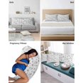 thumbnail image 6 of Gray Spring Floral Pillow Covers Standard Size 2 Pack, Summer Botanical Floral Watercolor Soft Bed Throw Pillowcases Breathable Cooling Long Lumbar Body Pillow Sham Cover for Bed Sofa 20''x26'', 6 of 7