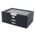 thumbnail image 4 of Wood Pen Display Case Black 34 Pens Storage Case Organizer Pen Display Box, 4 of 12