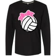 thumbnail image 3 of Inktastic Volleyball with Pink Bow Long Sleeve T-Shirt, 3 of 5
