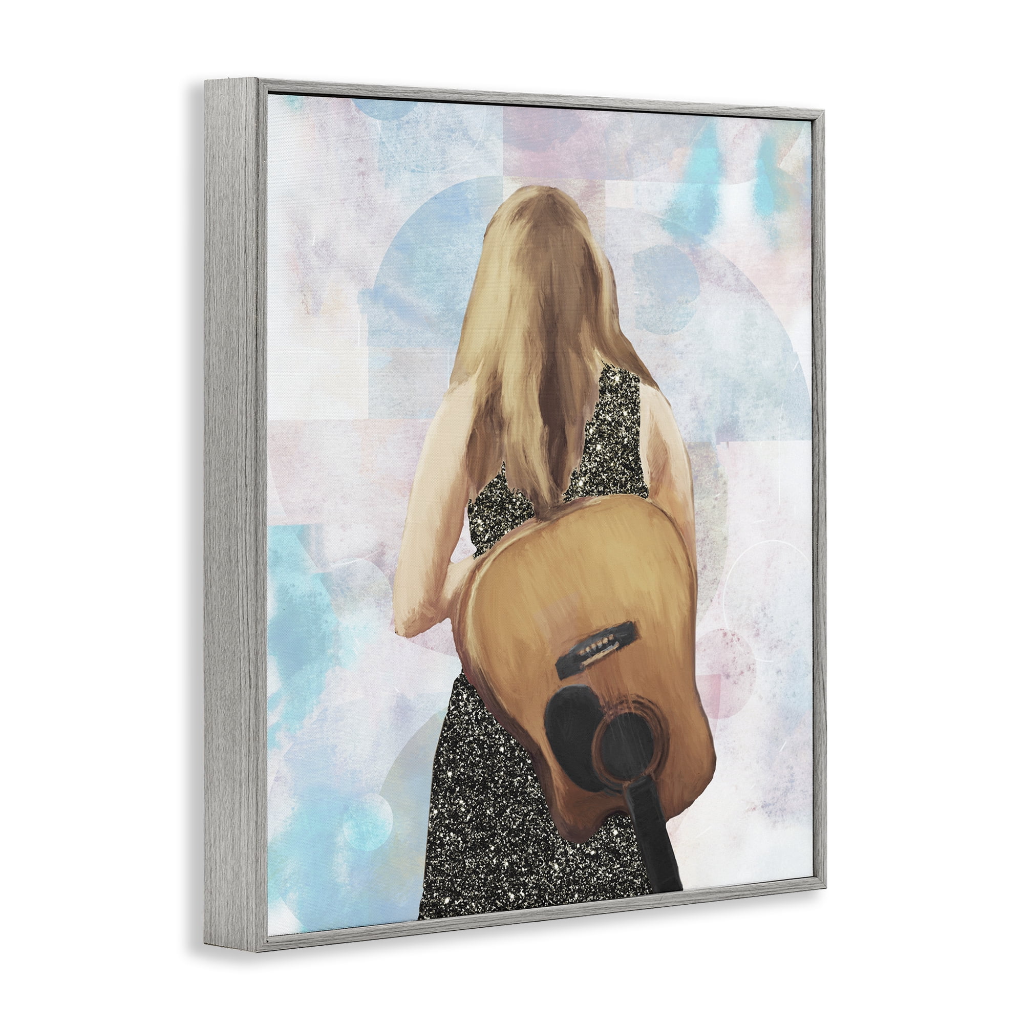 Stupell Industries Dreaming With My Guitar Gray Framed Giclee Art, design by Dan Meneely