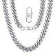 thumbnail image 1 of Collar ChainsPro Hip Hop para hombre, acero inoxidable, 14 mm, 71 cm, 1 of 7
