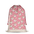 thumbnail image 2 of Christmas Bags Drawstring,Pink Christmas Santa Pattern Large Xmas Christmas Gift Bags,Reusable for Xmas and New Year Party Favors and Supplies,27.6" X 19.7", 2 of 5