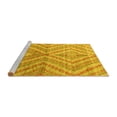 thumbnail image 2 of Ahgly Company Machine Washable Indoor Square Abstract Yellow Modern Area Rugs, 7' Square, 2 of 4